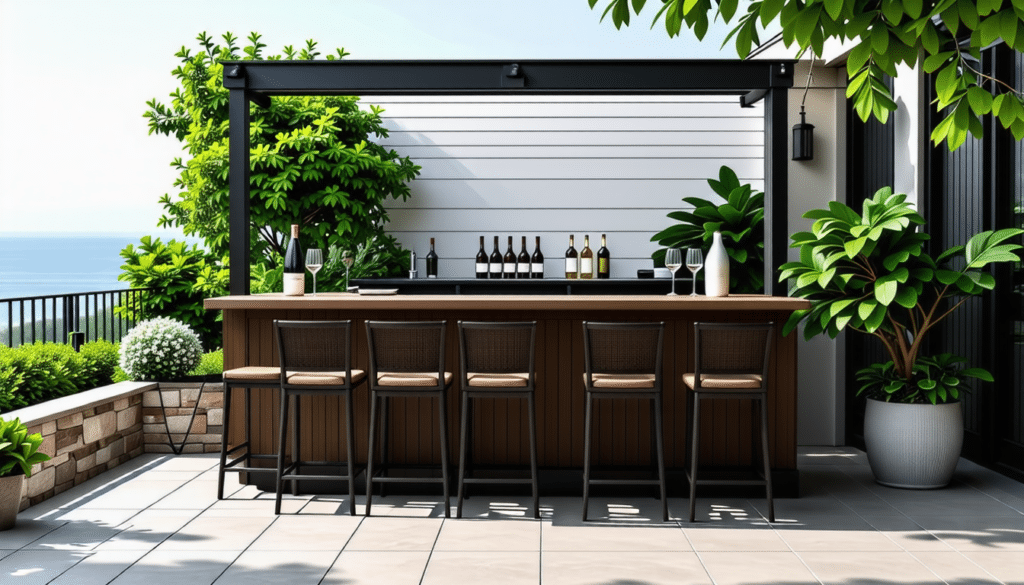 découvrez nos astuces pour agencer un coin bar sur votre patio et profiter d'un espace convivial en plein air. conseils d'aménagement, choix du mobilier et décoration pour créer un espace bar tendance et accueillant sur votre terrasse.