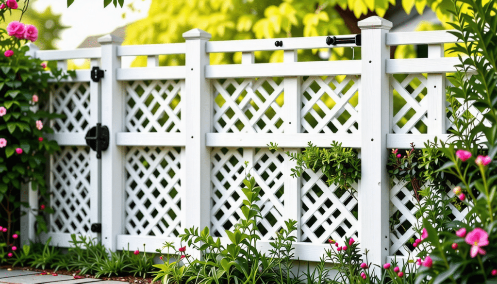 découvrez comment embellir votre espace extérieur avec des clôtures en treillis pour un aspect charmant et aéré.